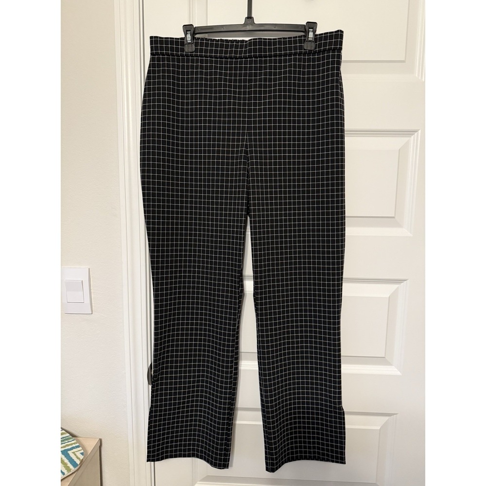 Massimo Fabbro Italy Checkered Dress Pants Size 14 Pull On High Rise Business